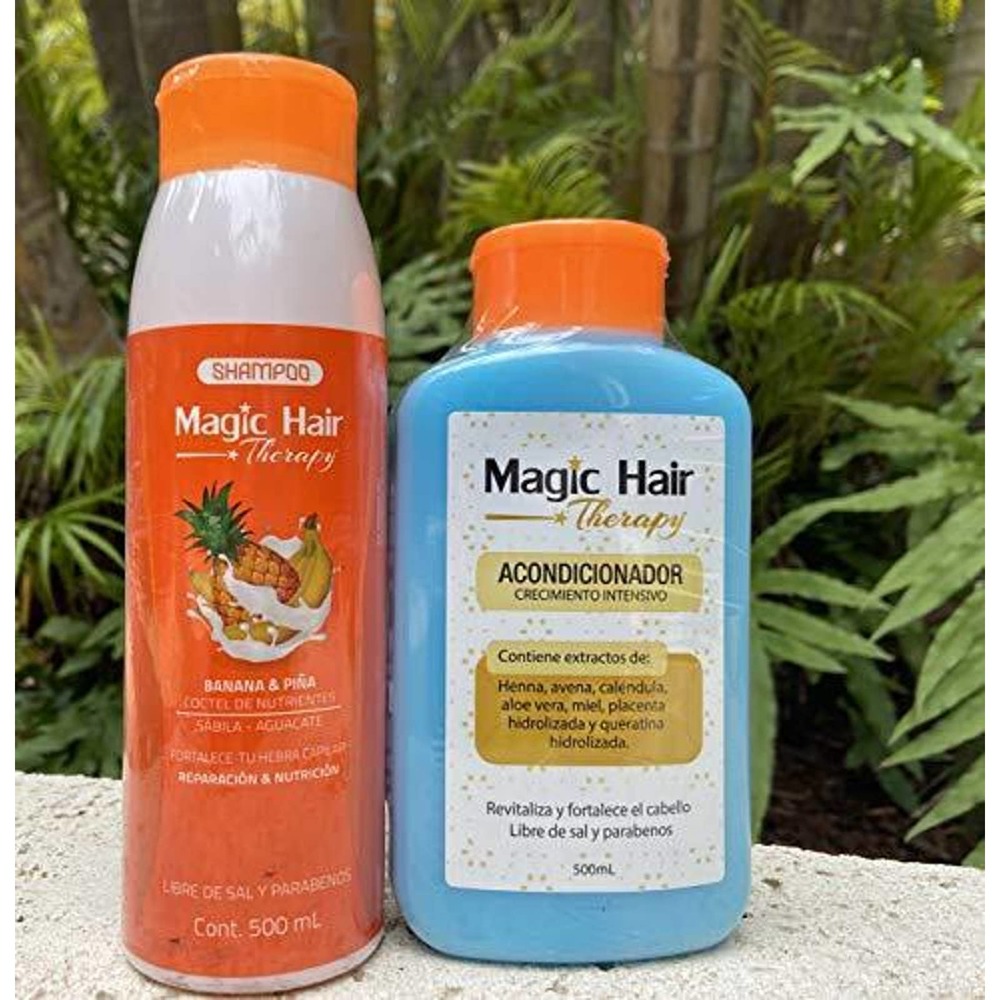 Magic Hair Therapy Shampoo Banana & Piña y Acondicionador Crecimiento Intensivo